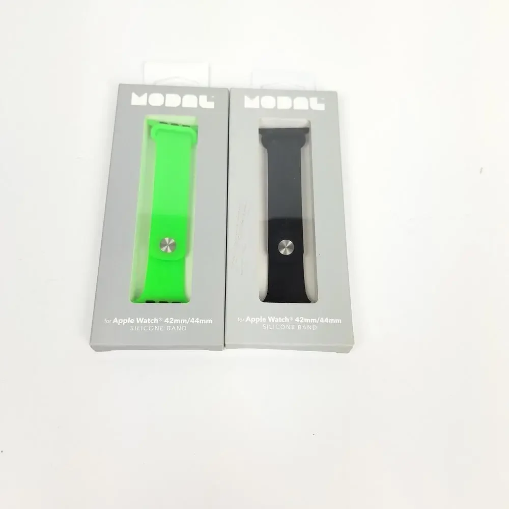 Modal Silicone Band for Apple Watch 42, 44 mm Black/Green